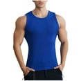 thumbnail image 1 of FRSASU Men's Ribbed Tank Tops Knit Casual Sleeveless Workout Muscle T Shirt Gym Undershirts Beach Tank Blue, 1 of 6
