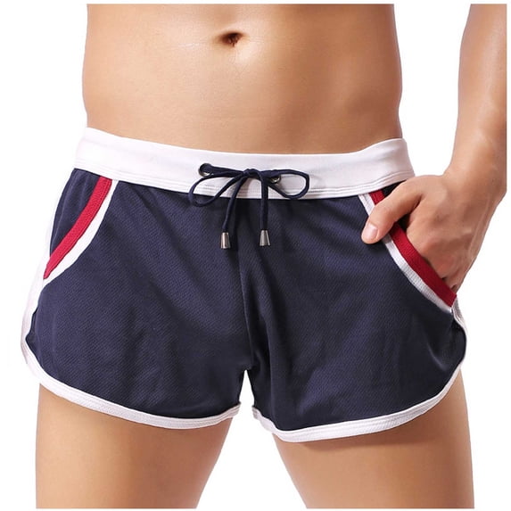 FRSASU Men's Running Athletic Shorts Quick Dry Sports Gym Shorts with Pockets, Exercise Workout Shorts Men Blue