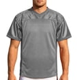 thumbnail image 1 of FRSASU Men's Short Sleeve Shirts V-Neck Mesh Fabric Pullovers Breathable Quick Dry Gym Workout Tops Dark Gray, 1 of 8