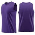 thumbnail image 1 of FRSASU Men's Sleeveless Shirts Quick Dry Tank Tops Lightweight Summer Casual Sleeveless Gym Workout Muscle Shirts Purple, 1 of 4