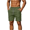 thumbnail image 1 of FRSASU Men's Solid Athletic Shorts Lightweight Quick Dry Gym Basketball Summer Running Sweat Shorts with Pockets Army Green, 1 of 7