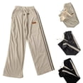 thumbnail image 1 of FRSASU Men's Spring Side Striped Loose Straight Sports Pants Elastic Waist Drawstring Baggy Pants with Pockets Gray, 1 of 5
