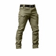 thumbnail image 1 of FRSASU Men's Stretch Cargo Pants Water Resistant Outdoor Lightweight Work Hiking Pants with Pockets Army Green, 1 of 4