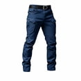thumbnail image 1 of FRSASU Men's Stretch Cargo Pants Water Resistant Outdoor Lightweight Work Hiking Pants with Pockets Blue, 1 of 4
