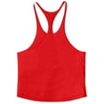 thumbnail image 1 of FRSASU Men's Stringer Tank Tops Muscule Cut Bodybuilding Gym Cotton Vest Y-Back Workout Sleeveless T-Shirt Red, 1 of 7
