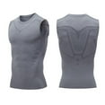thumbnail image 1 of FRSASU Men's Summer Sleeveless Compression Vest Soft Stretchy Shaping Shirt, Loose Fit Workout Muscle Tee Gray, 1 of 3