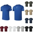 thumbnail image 1 of FRSASU Men's Summer Solid Color Mix and Match Short-sleeved Loose Quick-drying Sports Running Basic T-shirt White, 1 of 9