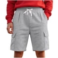 thumbnail image 1 of FRSASU Men's Summer Sport Breathable Loose Workwear Multi-Pocket Straight-Leg Deep Squat Jogging Casual Shorts for Men Gray, 1 of 9