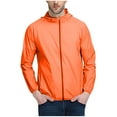 thumbnail image 1 of FRSASU Men's Sun Protection Hoodie Jacket with Zip Pockets Lightweight Long Sleeve Fishing Shirts Quick Dry Top Orange, 1 of 4