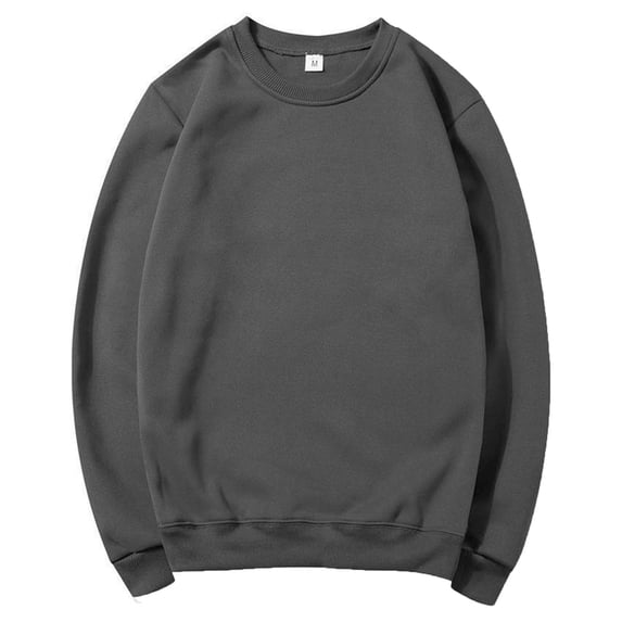 FRSASU Men's Sweatshirt Relaxed Fit Crewneck Pullover Lightweight Athletic Long Sleeve Comfy Tops Dark Gray