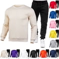 thumbnail image 1 of FRSASU Men's Sweatsuits 2 Piece Outfits Pullover Crewneck Sweatshirt Tracksuit Sets Casual Jogging Athletic Suits Yellow, 1 of 6