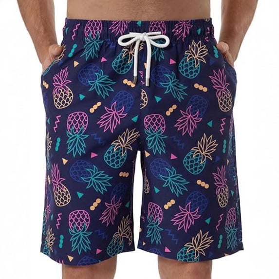 FRSASU Men's Swim Trunks: Mesh Liner Quick Dry Stretchy Comfort Soft Drawstring Beach Pool Shorts with Pocket Purple