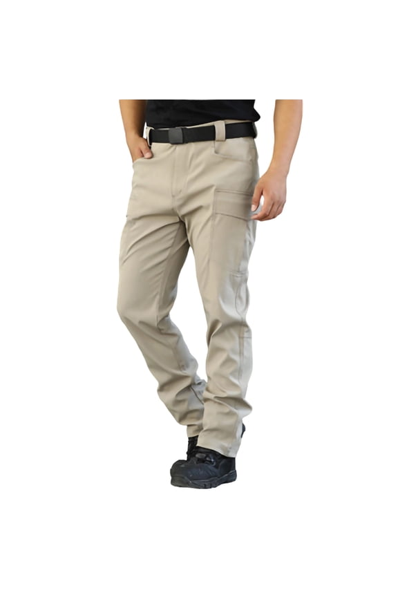 Men's Tactical Cargo Pants Water Resistant Outdoor Quick Dry Hiking Work Pants with Multi Pockets Khaki