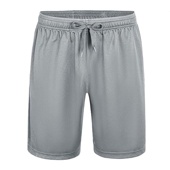 FRSASU Mens Mesh Sweat Shorts Breathable Above Knee Workout Gym Shorts Lounge Shorts with Pockets Gray