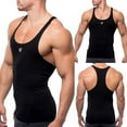 thumbnail image 1 of FRSASU Men's Thin Strap Stringer Tank Tops, Quick Dry Bodybuilding Stringer Weight-Training Y-Back Shirts Black, 1 of 1