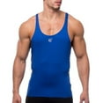 thumbnail image 1 of FRSASU Men's Thin Strap Stringer Tank Tops, Quick Dry Bodybuilding Stringer Weight-Training Y-Back Shirts Blue, 1 of 5