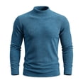 thumbnail image 1 of FRSASU Men's Turtleneck Sweater Long Sleeve Casual Ribbed Knitted High Neck Fall Winter Pullover Sweaters Blue, 1 of 7