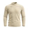 thumbnail image 1 of FRSASU Men's Turtleneck Sweater Long Sleeve Casual Ribbed Knitted High Neck Fall Winter Pullover Sweaters Khaki, 1 of 6