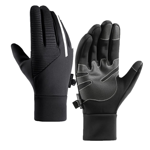 FRSASU Men's Winter Gloves Full Finger Mittens thermal Bicycle Fishing Outdoor Sport Skiing Gloves Black