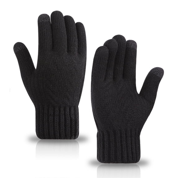 FRSASU Men's Winter Gloves Touch Screen thermal Knitted Gloves Mittens Soft Warm Gloves