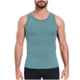 thumbnail image 1 of FRSASU Men's Workout Tank Tops Sleeveless Undershirt Breathable Muscle Athletic Gym Running Beach Tanks Green, 1 of 5