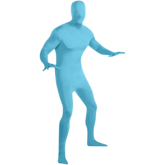 FRSASU Men's and Women's Bodysuit Jumpsuit Costume Stretchy Spandex Unitard Cosplay Full Body Suit Zentai Skin Suit Blue