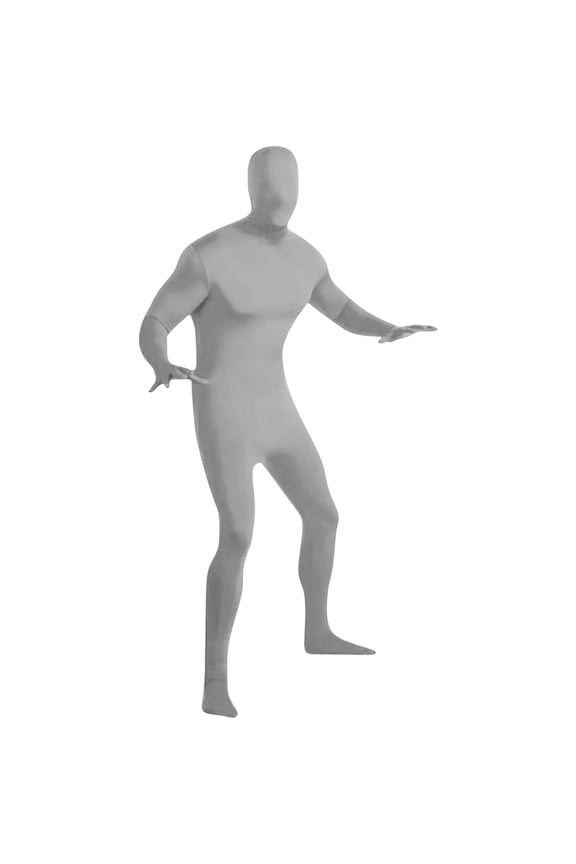 Men's and Women's Bodysuit Jumpsuit Costume Stretchy Spandex Unitard Cosplay Full Body Suit Zentai Skin Suit Gray