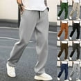 thumbnail image 1 of FRSASU Mens Active Fleece Athletic Baggy Sweatpant Basic Running Drawstring Workout Wide-Leg Sweat Pants Orange, 1 of 7