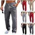 thumbnail image 1 of FRSASU Mens Baggy Sweatpants Open Bottom Workout Joggers Elastic Waist Drawstring with Pockets Red, 1 of 9