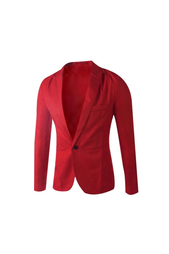 Mens Blazers Slim Fit Business Casual Men Suit Sport Coat One Button Travel Blazer Lightweight Suit Jacket Red