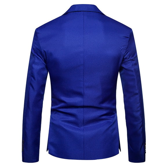 FRSASU Mens Casual Slim Fit Suit Jacket One Button Daily Blazer Business Sport Coat Tops Blue