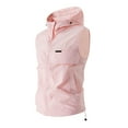 thumbnail image 1 of FRSASU Mens Casual Slim Fit Zip-up Sleeveless Hoodie Lightweight Workout Tank Tops Gym Hoodies Pink, 1 of 3