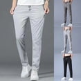 thumbnail image 1 of FRSASU Mens Fashion Casual Elastic Waist Drawstring Baggy Pants Loose Fit Joggers Gym Workout Athletic Track Mens Sweat Pants Gray, 1 of 4