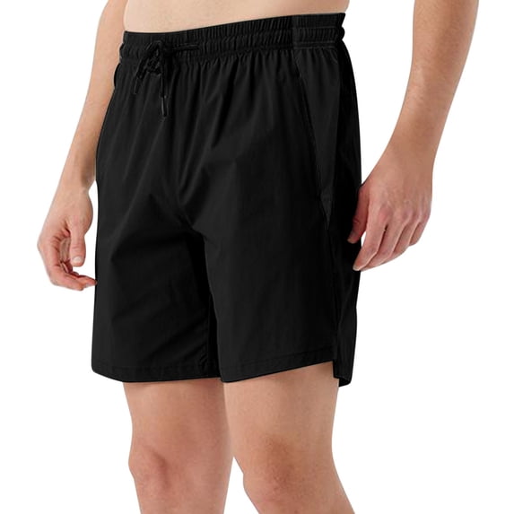 FRSASU Mens Gym Workout Shorts Shorts Summer Running Light Solid Color Quick Dry Sport Shorts Gym Training Shorts for Men Black