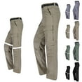 thumbnail image 1 of FRSASU Mens Hiking Pants Convertible Lightweight Quick Dry detachable Zip off Fishing Safari Camping Travel assault pants Khaki, 1 of 4