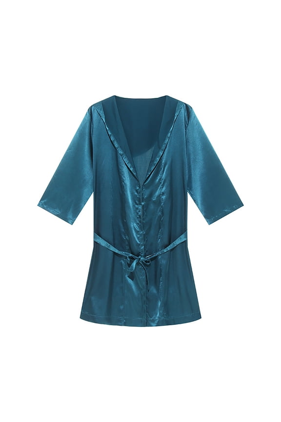 Mens Hooded Bathrobe Pure Cotton Terry Cloth Mid Long Robe for Men Super Absorbent Quick Drying Luxury Belted Spa Robe Navy