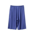 thumbnail image 1 of FRSASU Mens Loose Large Size Pajama Shorts, Mens Sleep Shorts Lounge Soft Comfy Sleeping Pants Summer Modal Sleepwear Blue, 1 of 3