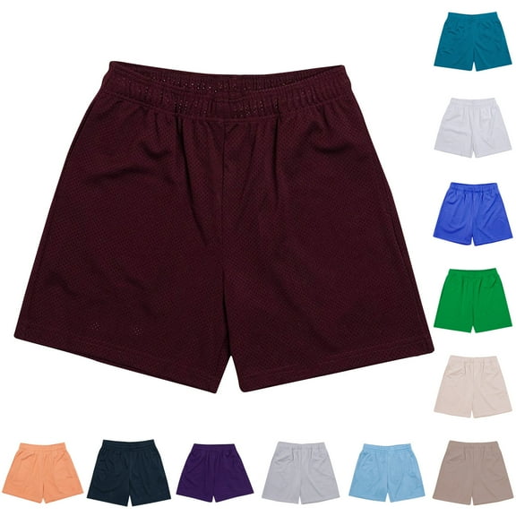 FRSASU Mens Mesh Running Beach Shorts 3 Inch Breathable Gym Athletic Workout Shorts for Men White