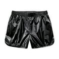 thumbnail image 1 of FRSASU Mens Metallic Shorts with Shiny Sparkly Rave Outfit Holographic Booty Shorts with Pockets Black, 1 of 4