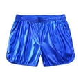 thumbnail image 1 of FRSASU Mens Metallic Shorts with Shiny Sparkly Rave Outfit Holographic Booty Shorts with Pockets Blue, 1 of 4
