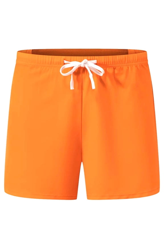 Mens Nylon Workout Shorts with Phone Pocket 3" Seamless Lightweight Gym Running Shorts Linerless Bodybuilding Athletic Shorts Orange