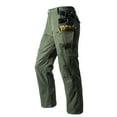 thumbnail image 1 of FRSASU Mens Outdoors Hiking Pants Lightweight Water Resistant Breathable Nylon Cargo Pants with Muti Tool Pockets Green, 1 of 7