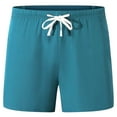 thumbnail image 1 of FRSASU Mens Quick Dry Shorts Men's Running Elastic Waist Zippered Drawstring Shorts with Pocke Workout Exercise Blue, 1 of 8