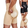 thumbnail image 1 of FRSASU Mens Shapewear Tummy Control Underwear Compression Shorts Slimming Body Shaper Leg Boxer Shorts Black, 1 of 5