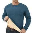 thumbnail image 1 of FRSASU Mens Soft Stretch Basic Tee T-Shirt thermal Underwear Long Sleeve Shirts Wool Base Layer Crewneck Top Lamb Wool Thick Top T-shirt Raglan Shirts for Men Blue, 1 of 5