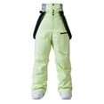thumbnail image 1 of FRSASU Mens Solid Winter Thick Warm Skiing Pants Windproof Waterproof Suspender Trousers Snow Snowboard Pants Green, 1 of 6