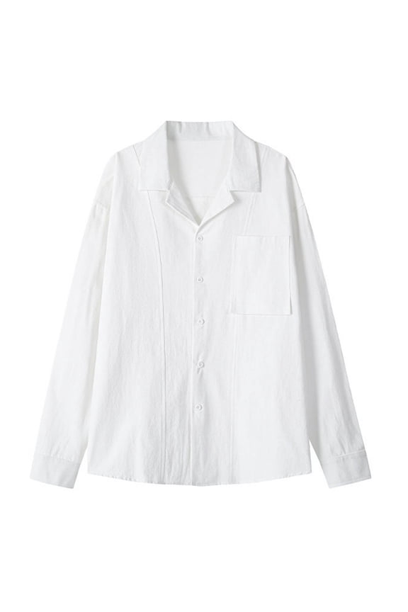 Mens Super Soft Shirts | 100% Cotton Long Sleeve Shirts for Men | Button Down Shirt Men | Oxford Mens Dress Shirt with Pocket White