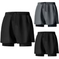 thumbnail image 1 of FRSASU Mens Swim Trunks Swim Shorts Quick Dry 5 inch Inseam Beach Shorts with Compression Liner and Zipper Pocket Dark Gray, 1 of 3