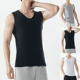 thumbnail image 1 of FRSASU Mens V Neck Tank Tops Cotton Sleeveless Big and Tall Muscle Moisture Wicking Shirts Gym Workout Tee White, 1 of 3