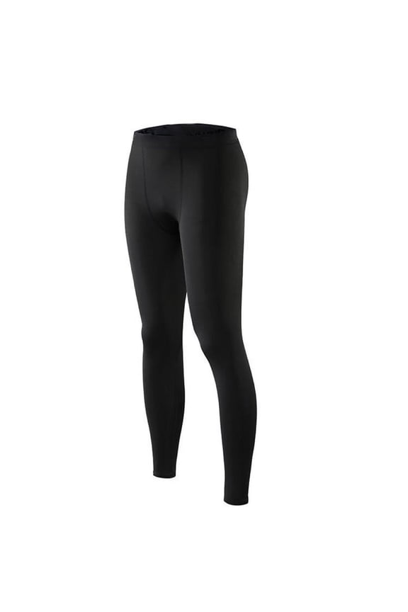 Mens Warm Fleece Compression Leggings Winter Fitness Joggers Pants Winter Athletic Sweatpants Black